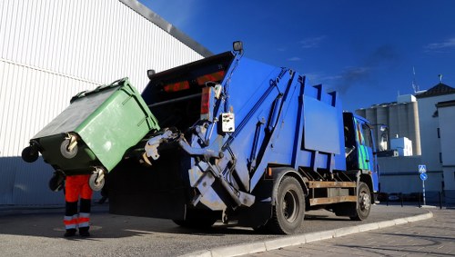 Professional team performing office clearance in Southwark